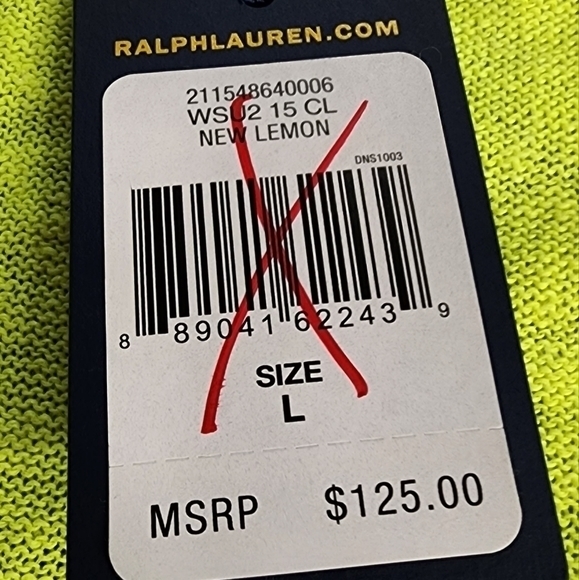 POLO RALPH LAUREN WOMENS 100% LINEN LIGHTWEIGHT SWEATER VNECK LEMON NWT H150.‎ - Picture 4 of 6